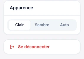Choisis le thème de cet appareil — écran ordinateur de Kadu en mode clair